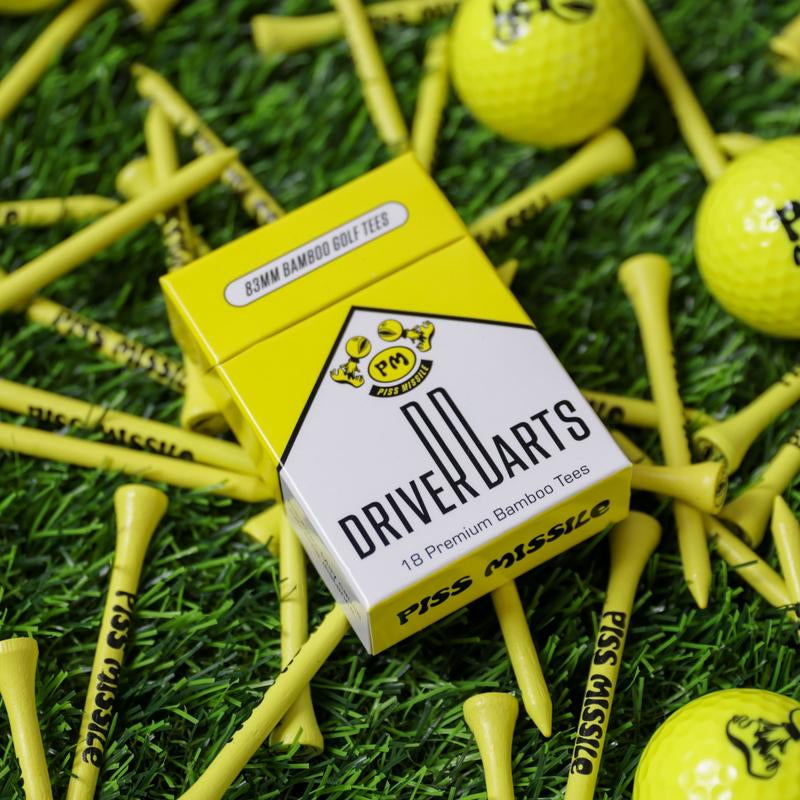 Driver Darts Golf Tees- 18 Premium Bamboo 83Mm Tees
