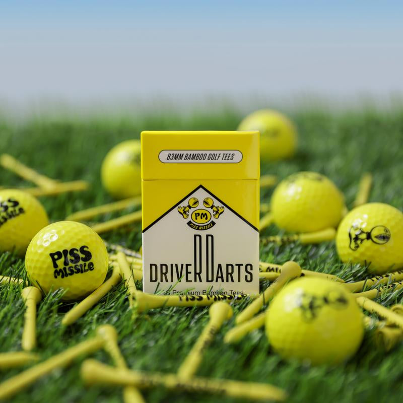 Driver Darts Golf Tees- 18 Premium Bamboo 83Mm Tees