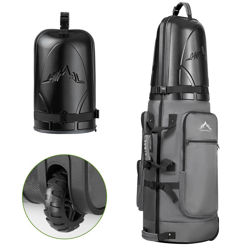Golf Travel Bag with Hard Case Top, 1680D Heavy Duty Oxford Golf Travel Bags for Airlines with Wheels, Golf Club Travel Bags for Airlines