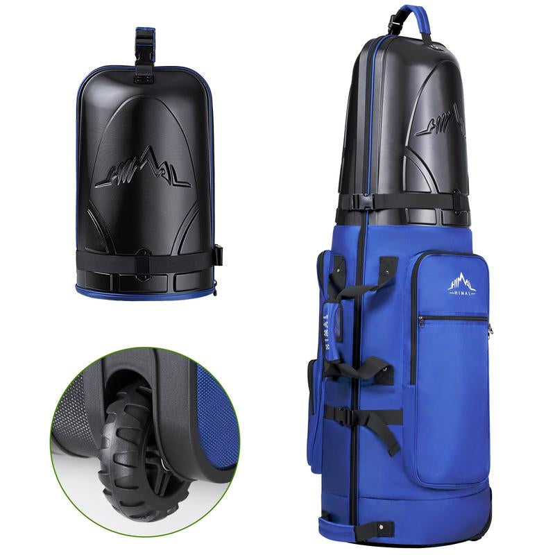 Golf Travel Bag with Hard Case Top, 1680D Heavy Duty Oxford Golf Travel Bags for Airlines with Wheels, Golf Club Travel Bags for Airlines