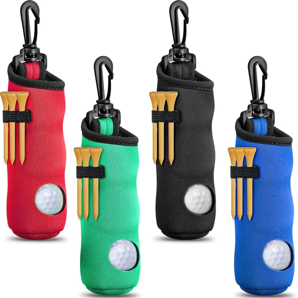 1Pc Golf Tee Holder, Golf Ball Carry Bag Pouch Golf Ball Holder Keychain Belt Clip, Golf Gifts Accessories