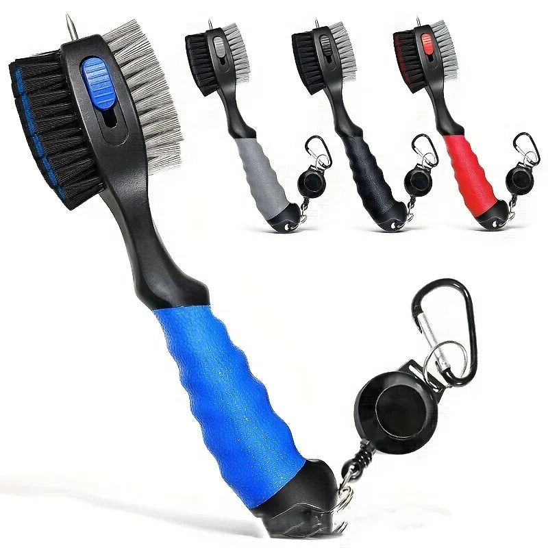 Golf Club Cleaning Brush Groove Cleaner, Retractable Large Head Brush Golf Accessories BH005