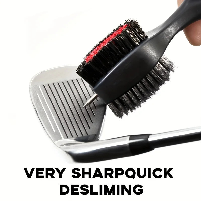 Golf Club Cleaning Brush Groove Cleaner, Retractable Large Head Brush Golf Accessories BH005