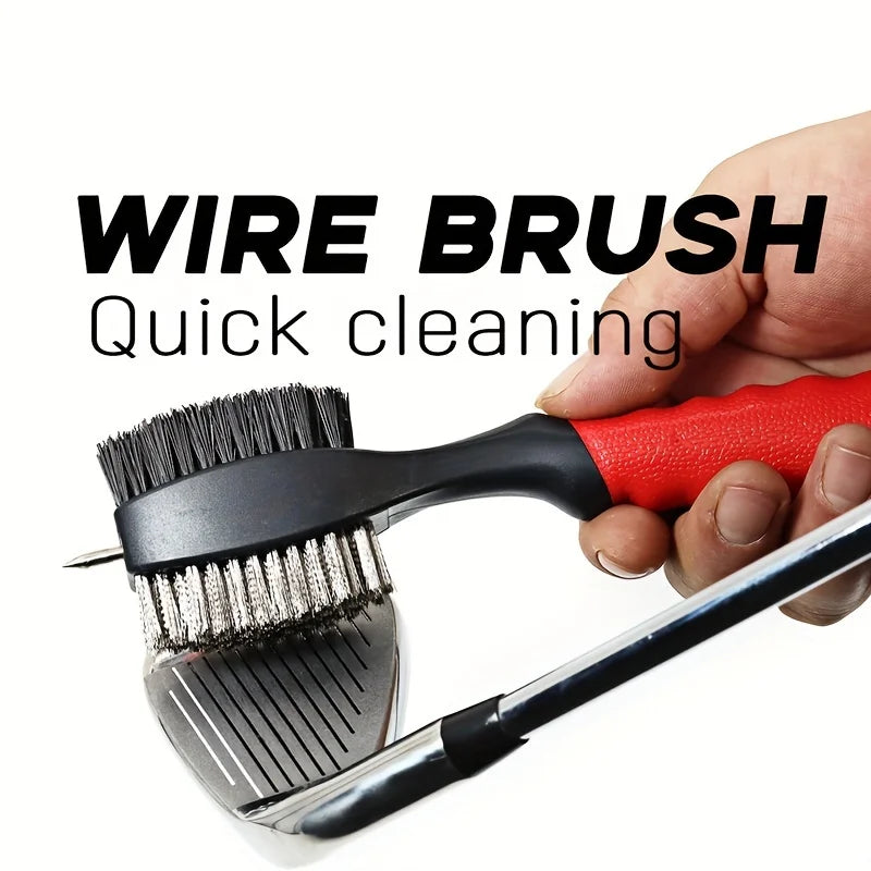 Golf Club Cleaning Brush Groove Cleaner, Retractable Large Head Brush Golf Accessories BH005